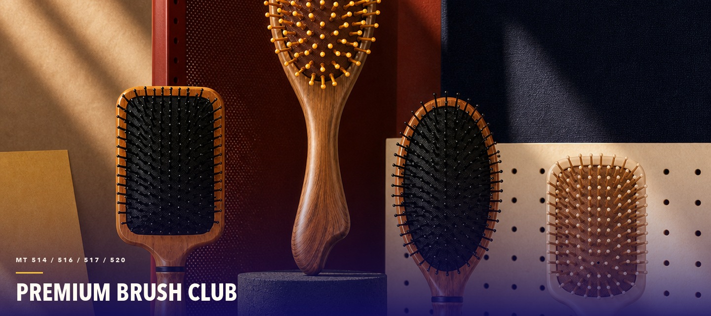 Multica Premium Brush Club collection in an editorial product set