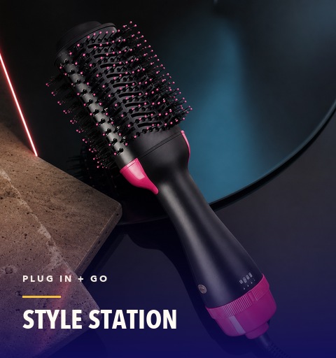 Multica hot styling brush in a bright editorial setting